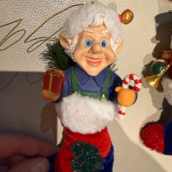 Festive Holiday Stocking Ornaments Set - Picture 3 of 7